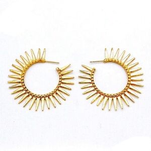 New Gold Plated Sun Earrings